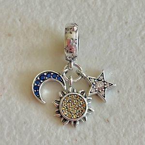 Celestial Galaxy Sterling Silver Bracelet Charm